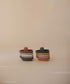 mushie Stackable Bath Boats Toy (Rustic) | Floating Bathtub Toys for Baby & Toddler, Set of 5
