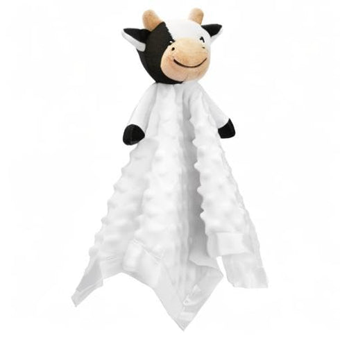 16 Inch Pro Goleem Cow Security Blanket Soft Loveys for Babies for Boys and Girls Newborn Lovie Infant Blankie Cow Baby