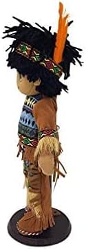 14" DF14~ Kinnex Collections Native American Indian Plush Rag Doll - (Brown-Atul&Aruna)