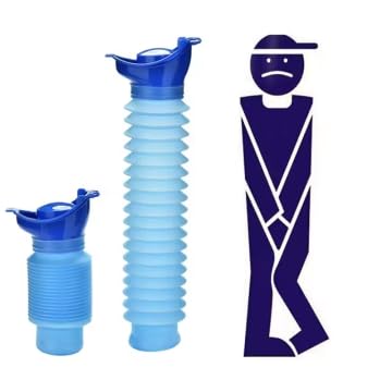 Generic 750ml, Adjustable Emergency Urinal Portable Toilet for Car, Portable Mini Outdoor Camping Travel Shrinkable