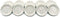10 x 30 mm (3.0 cm) White Miniature Scallop Plate Dish for Dollhouse