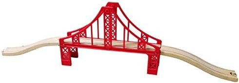 OrgMemory Wooden Train Bridges, Crossing Track Bridge, Wooden Train Track Accessories, Wood Train Tracks, Train Tracks