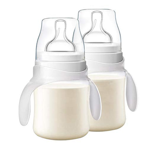 2 Count Compatible Bottle Handles for Philips Avent Anti-Colic AirFree Vent Baby Bottles, (White)