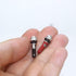Black Dollhouse Decoration Accessories, 1:12 Miniature Microphone with Stand Play Toy