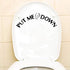 POPIGIST 3pcs Combo Washroom Room WC Toilet Seat Stickers Put ME Down Monster Smiley Face Wall Art Decal Sticker Funny