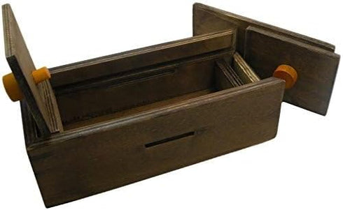 Puzzle Box Enigma Secret Explorer - Wooden Magic Trick Lock Gift Card Holder with Hidden Compartment Piggy Bank