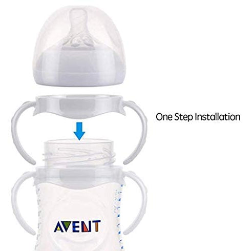 YWY 4 Packs Bottle Handles Baby Feeding Transitional Baby Feeding Nursing Bottle Holders Easy Grip Standard Plastic
