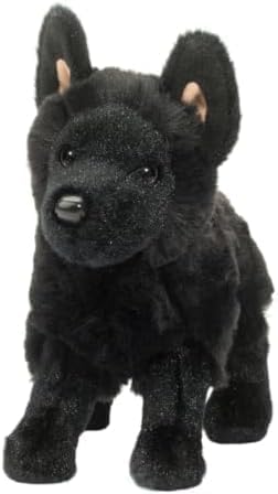 Stately Black German Shepherd Plush Toy by Douglas Harko