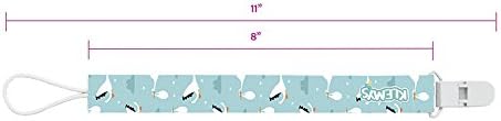 Baby Pacifier Clips, 4 Pack Binky Holder and Leash for Boys and Girls, Universal Fit for Teethers & Toys