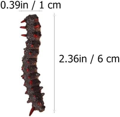 24Pcs Simulation Caterpillar Plastic Fake Worm Crawling Halloween Prank Toy, Educational Learning Toys for Kids