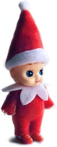 WULEEUPER Tiny Baby Elf Doll, Christmas Miniature Decoration, Newborn Gift with Feet and Shoes