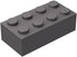 Classic Brick Block Bulk, 100 Dark Gray 2x4 Building Bricks, Compatible with Lego Parts