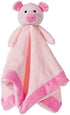 Apricot Lamb Stuffed Animals Security Blanket, Pink Pig Infant Nursery Character Blanket, 14 Inches