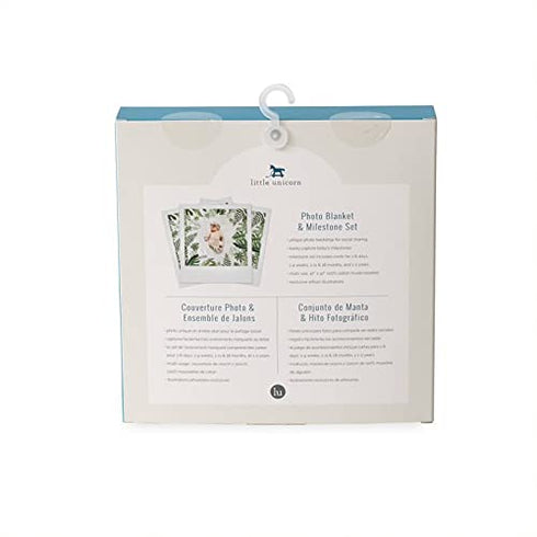47 46 100% Little Unicorn Keepsake Monthly Milestone Photo Blanket x Milestone Cards Included - Cotton Muslin Machine