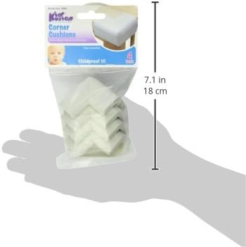 KidKusion Safety Corner Cushion, 4-Piece, Off White, Child Proofing, Baby Proof Table Protector