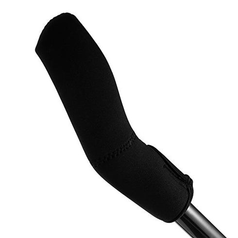 2Pcs Baby Stroller Armrest Cover, Removable Zipper Crossbar Elastic Protector Sleeve, Black