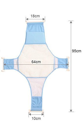Topwon Baby Bath Seat, Non-Slip Newborn Bathtub Seat, Adjustable Versatile for Baby Safety, Blue (A)