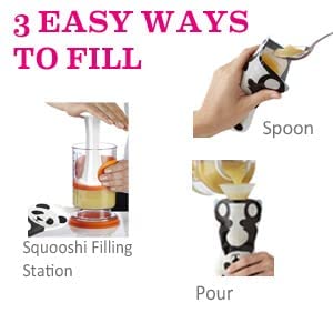 Squooshi Reusable Baby Food Pouches for Toddlers, BPA Free, Freezer Safe, Refillable for Applesauce Yogurt, 6 Pack