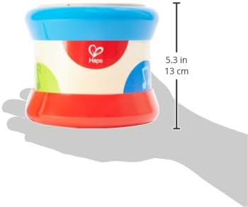 Hape Baby Drum - Colourful Rolling Drum Musical Instrument Toy for Toddlers, Rhythm & Sound Learning, Battery Powered