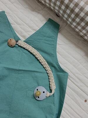 Pacifier Clip for Boys, 9.2 Inch Pacifier Leashes with Wooden Clips, Handmade Braided Cotton, 3 Pack Baby Shower Set
