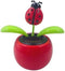 Red Solar Dancing Flower Car Dashboard Decoration, Funny Solar Powered Flower Pot Ornament