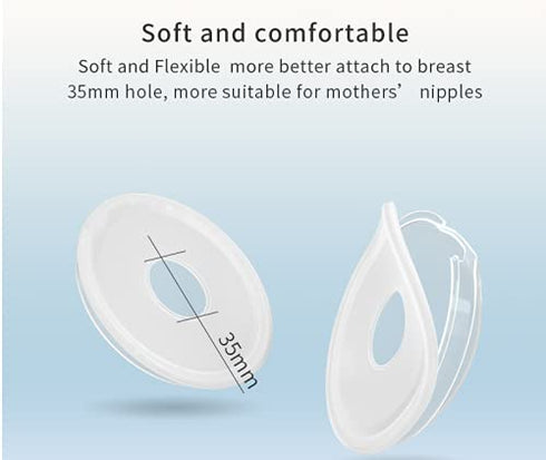 Chargenyang 2-Pack Breast Shells Nursing Cups Milk Saver Protect Sore Nipples for Breastfeeding Collect Breastmilk