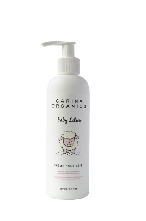 Carina Organics Extra Gentle Baby Lotion, Organic & Natural, for Sensitive Skin, Whole Body,