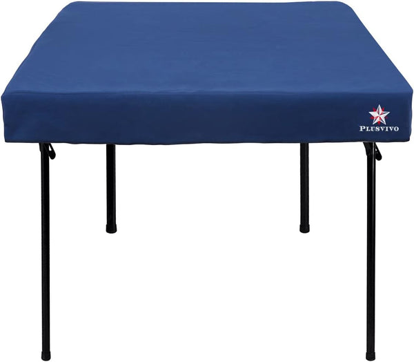 Card Table Cover, Mahjong Table Cover - Machine Washable Felt Game Tablecloth for Poker, Mahjong, Bridge (Blue)