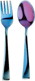 Ahimsa Stainless Steel Forks & Spoons, Kids Utensil Set, 100% BPA Free & Dishwasher Safe (Iridescent Blue)