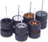 Sliver Wheels Rims Tires Set Alloy 1:64 Wheels,Scale Alloy Wheels Rubber Tires,Model Alloy and Accessories Tires Wheel Rubber