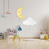 17.7 11.2 1.5-in Lumipets Moon Wall Light - Nursery Decor, Baby Room Decoration, Wall Mounted, Battery Operated