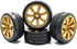 1/10 Scale OnRoad Rubber Tires & Wheels Rims Hex Hub 12mm(no glued) for RC Touring Car Tyre(4pcs/Set)