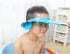 Shower Cap Bathing Cap with Earshield, Soft Adjustable Visor Hat for Safe Shampoo Shower Protection (BLUE)