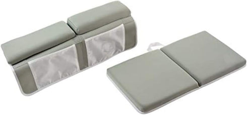 PRETYZOOM Non-Slip Bathtub Kneeler Mat with Storage Pockets - Grey