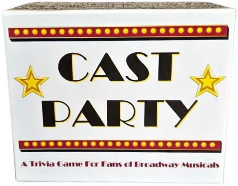 CAST Party! Broadway Musical Trivia Game - 400 Trivia Cards for Theater People - Perfect Gift for Musical Theatre Fans