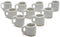 10 White Gray Coffee Mug Tea Cup 1.2 Cm Dollhouse Miniatures Food Kitchen