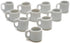 10 White Gray Coffee Mug Tea Cup 1.2 Cm Dollhouse Miniatures Food Kitchen