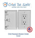 Baby Toddler Pet Resistant Electrical Safety Cover Guard for Home and Business, Made in USA, Compatible with Decora Leviton Legrand, Modern Wide Outlet Switch (1 Count, White) by Child Be Safe