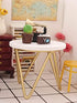 1 6 Scale Dollhouse Furniture Mini Circle Coffee Table Miniature Decor for Living Room Bedroom Family Room Kitchen