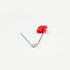 OsoCozy Diaper Pins, Red, Sturdy Stainless Steel with Safe Locking Closures, 2.875 Inch