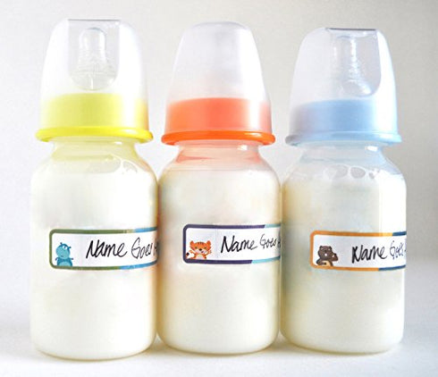 Set 2) Bottle Labels, Write-On, Self-Laminating, Waterproof Kids Name Labels for Baby Bottles, Sippy Cup for Daycare