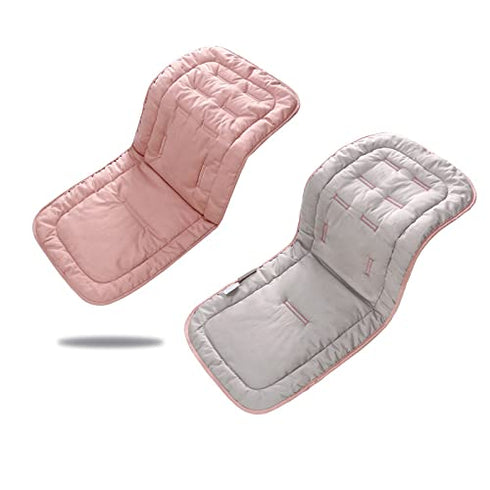 Soft Cotton Toddlers Carseat Insert Cushion Pad, Adjustable Reversible Liner for Stroller Mattress Seat Pad