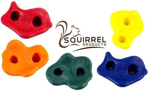 Squirrel Products Deluxe Extra Large Rock Climbing Holds for Kids, DIY Indoor & Outdoor Playground Accessories, Ages 3+