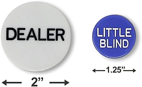 DA VINCI Set of 6 Professional Casino Texas Holdem Poker Dealer Buttons