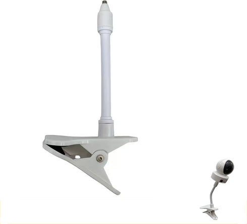 NVRTTRR 1/4 (10in) Universal Threaded Hole Baby Monitor Mount Bracket, Adjustable Gooseneck Arm Holder with Clip Baby