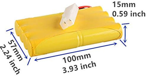 9.6V 700mAh Ni-Cd AA Battery Pack, Rechargeable with Standard Tamiya Connector for Remote Control Toys