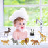 Animal Figurines Toys - 52 Pcs Small Mini Realistic Safari Zoo Plastic Animals Learning Educational Toy Set