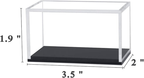 2 Pack Clear Acrylic Hot Wheels Display Case Hotwheels Matchbox 1/64 Scale Toy Model Cars Display Case UV Protect Storage Collectors