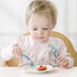 Toddler Utensils with Travel Case, Baby Spoon and Fork Set for Self-Feeding Learning (2 Set, Yellow & Green)