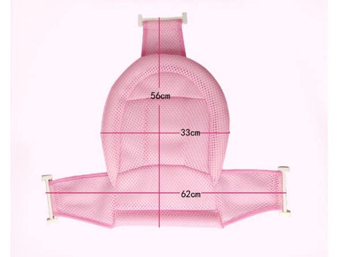 Breathable Mesh Newborn Baby Bath Mat, Adjustable Non-Slip Bath Seat Pad for Bathtub for 0-18 Months (Style 3-Pink)